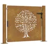 Gartentor 100x100 cm Cortenstahl Baumdesign Produktbild-Vorschau 1