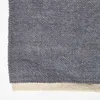 HOMESCAPES Grauer Chenille-Teppich mit naturfarbenem Rand Produktbild-Vorschau 3