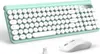 Tastatur Funktastatur mit Maus USB Grün Tastatur Bunt Maus Produktbild-Vorschau 1