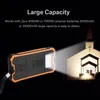 A black and orange power bank with its light on, illuminating a church in the background. Anteprima dell’immagine prodotto