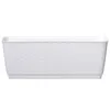 A white rectangular planter with a woven texture sits on a white surface against a white background. Produktbild-Vorschau