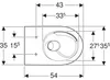 Geberit Renova Wand-WC Tiefspüler TurboFlush, 54 cm ohne Produktbild-Vorschau 5