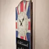 Mucola Wanduhr Dekouhr 30x80CM Tafel 3 Kleiderhaken Shabby Produktbild-Vorschau 4