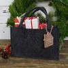 Filztasche dunkelgrau rustikal mit Henkel 21 x 14 x 6 cm Produktbild-Vorschau 6