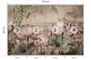 Muralo Vlies Fototapete LOTUSBLUMEN Blätter Vögel Libellen Produktbild-Vorschau 2