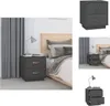 vidaXL Nachttisch Grau 40x34x45 cm Massivholz Kiefer -  Produktbild-Vorschau 1