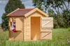 Kinderspielhaus aus Holz 1,1m2 - MIT BÖDEN – B112xL146xH145 Produktbild-Vorschau 2