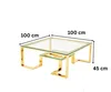Couchtisch Beistelltisch aus gehärtetem Glas goldenen Produktbild-Vorschau 3