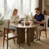 Tribesigns eettafel van massief hout, 100 cm. Landelijke Productafbeelding-voorbeeld 4