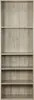 An empty, tall, five-shelf bookcase with a wood-grain texture. Anteprima dell’immagine prodotto
