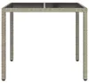 vidaXL Gartentisch Grau 90 x 90 x 75 cm Poly-Rattan Produktbild-Vorschau 3