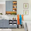 Relaxdays Wandgarderobe Holz, ausziehbare Garderobenleiste, Produktbild-Vorschau 3