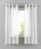 Ösengardinen Set 2er HxB 175x140 cm Weiß Transparent Basel Produktbild-Vorschau 2