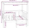vidaXL Lit pour chien Blanc 95,5x73,5x90 cm Pin massif Voir les images du produit 15