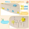 A collage of images showing a wooden climbing toy for children, including close-ups of its features and decorative elements. Anteprima dell’immagine prodotto