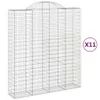 Gabionen mit Hochbogen 11Stk. 200x50x220/240cm Verzinktes Produktbild-Vorschau 1