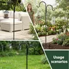 Schäferhaken Garten Doppelhaken 193cm Schmiedeeisen Schwarz Produktbild-Vorschau 7