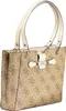 Beige Damenschultertasche mit Fächern und Kontrastdetails. Produktbild-Vorschau 8