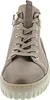 A close-up, front-facing view of a women's lace-up bootie. Voir les images du produit