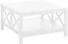 BELIANI Couchtisch Weiß MDF - Platte 80 x 80 cm Doppelte X Produktbild-Vorschau 1