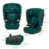 Multiple views of a teal car seat with dimensions indicated by lines and numbers. Produktbild-Vorschau
