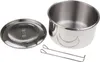 A stainless steel pot with a lid and two handles, shown on a white background. Podgląd zdjęcia produktu