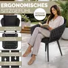 tillvex® Gartenstuhl 4er Set Wetterfest mit Armlehne | Produktbild-Vorschau 3