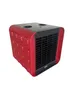 A red and black electric heater is shown against a white background. Produktbild-Vorschau