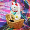 Glückskatze - Maneki-neko - Winkekatze Solar - ovaler Produktbild-Vorschau 7
