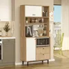 A kitchen cabinet with appliances and storage. Produktbild-Vorschau