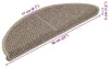 vidaXL Tappetini per scale in Sisal autoadesivo 15 pezzi Anteprima dell’immagine prodotto 7