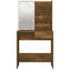 The Living Store Toaletka z diodami LED dąb wędzony Podgląd zdjęcia produktu 4