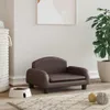 vidaXL Pelíšek pro psy hnědý 50x40x30 cm Imitace kůže Náhled obrázku produktu 2