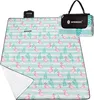 SPRINGOS Pikniková deka 200 x 200 cm Plameňáci Popruh na Náhled obrázku produktu 1