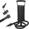 A black air pump with attached hose and nozzles is displayed against a white background. Produktbild-Vorschau