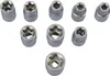 A collection of star-shaped sockets arranged on a white background. Anteprima dell’immagine prodotto