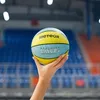 Piłka koszykowa Meteor Layup 4 żółty/niebieski, piłka Podgląd zdjęcia produktu 8