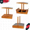 KOTARBAU® Sandkasten mit Dach 140x140 cm Holz mit Abdeckung Produktbild-Vorschau 6