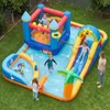 COSTWAY Nafukovací hrad pro děti, vodní park s tobogánem, Náhled obrázku produktu 2