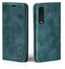 A teal flip case for a smartphone is shown from two angles. Produktbild-Vorschau