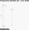 HOLZBRINK Gambe per tavolo 72 cm in metallo blu cenere Anteprima dell’immagine prodotto 2