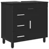 vidaXL Waschtisch Schwarz 60 x 35 x 60 cm Holzwerkstoff Produktbild-Vorschau 1