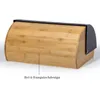 Theo Cleo Brotkasten Metall Holz, Brotbox Schwarz, Brot Produktbild-Vorschau 4