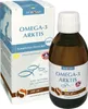 A bottle of Norsan Omega-3 Arktis fish oil and its packaging are shown against a white background. Produktbild-Vorschau