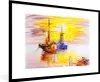 MuchoWow® Gerahmtes Poster Malerei - Boot - Wasser - Produktbild-Vorschau 1