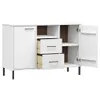 Sideboard OSLO mit Metallbeinen Weiß 113x40x77 cm Produktbild-Vorschau 5