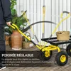 Outsunny Gartentransportwagen Handwagen 4 Räder 94L x 48,5B Produktbild-Vorschau 6