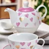Tea for One Tee Set Herzen rosa gold Produktbild-Vorschau 7