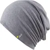 Chillouts dünne uni Longbeanie Strickmütze Acapulco mit UV-Schutz 50+ in grau