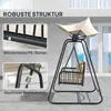 Outsunny Hollywoodschaukel Rattan 2-Sitzer Gartenschaukel Produktbild-Vorschau 7